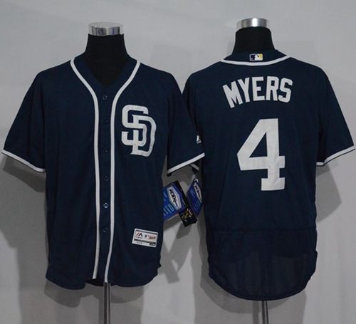 Padres #4 Wil Myers Navy Blue Flexbase Authentic Collection Stitched MLB Jersey